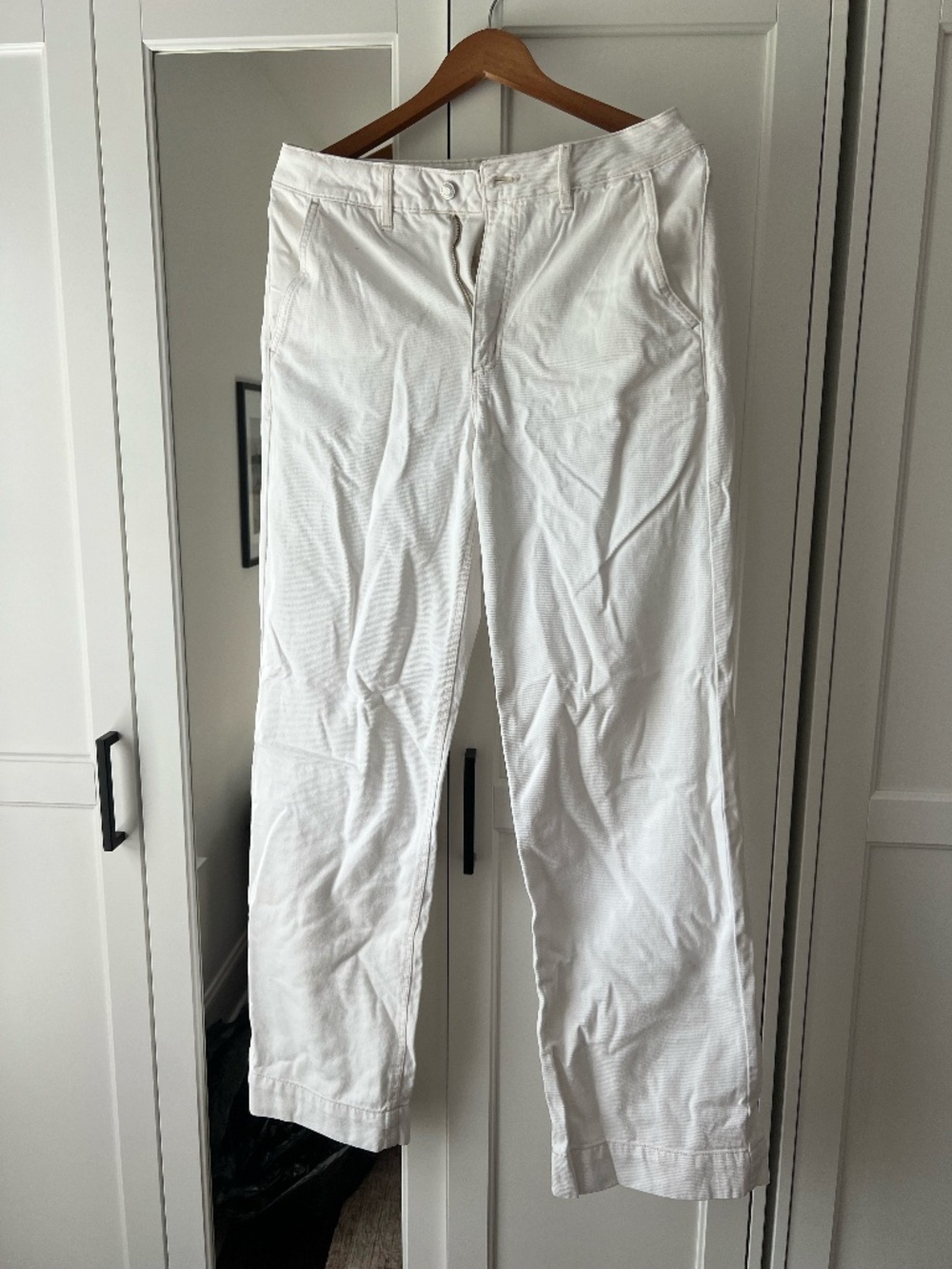 Dynamite Heidi White High Rise Wide Leg Pants / Denim Slacks Size 29